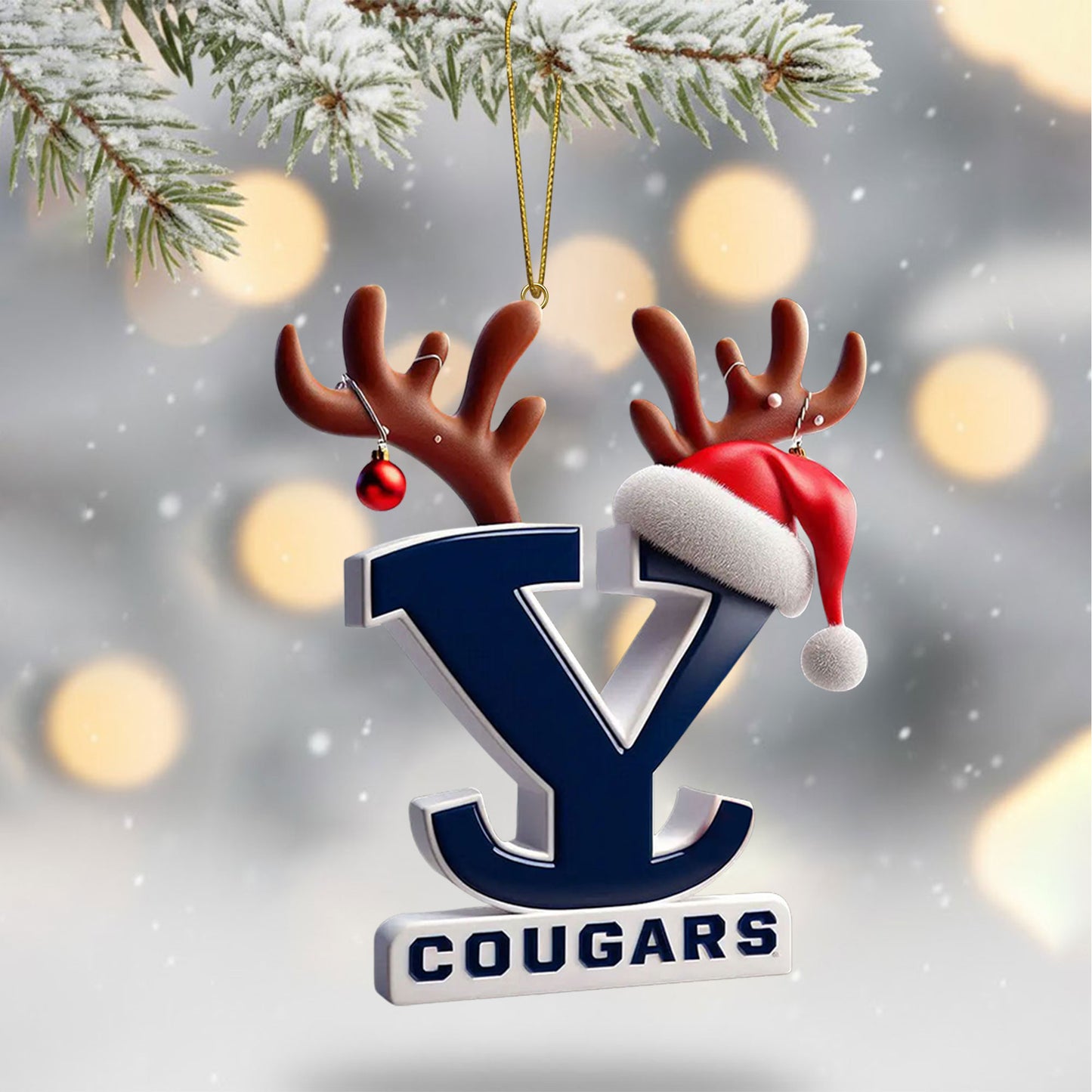 COMBO BYU CHRISTMAS TREE TOPPER WITH ORNAMENT DAT