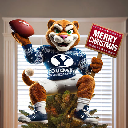 COMBO BYU CHRISTMAS TREE TOPPER WITH ORNAMENT DAT