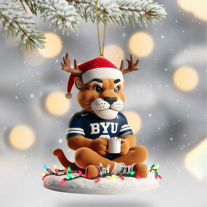 COMBO BYU CHRISTMAS TREE TOPPER WITH ORNAMENT DAT