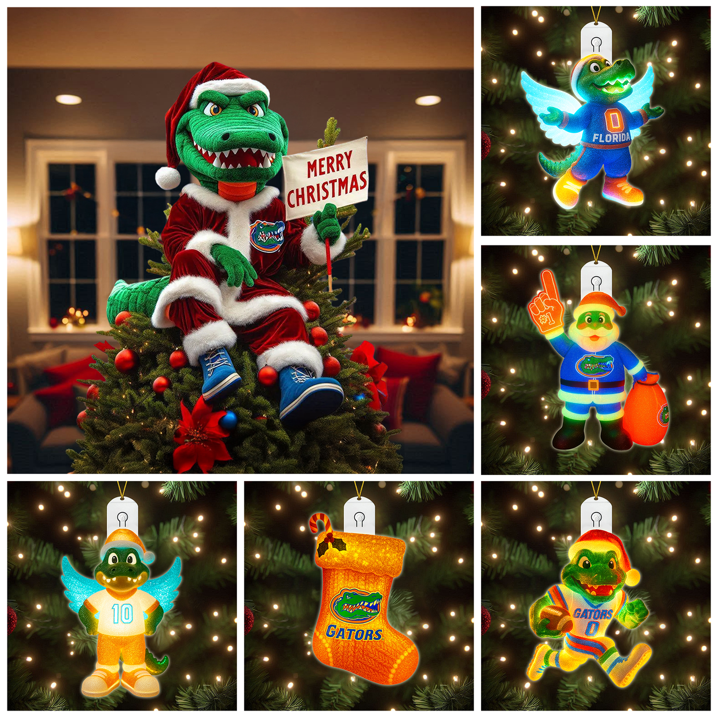 COMBO FGT CHRISTMAS TREE TOPPER WITH LED ORNAMENT LNTH