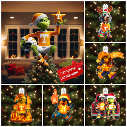 COMBO TNV CHRISTMAS TREE TOPPER WITH LED ORNAMENT LNTH