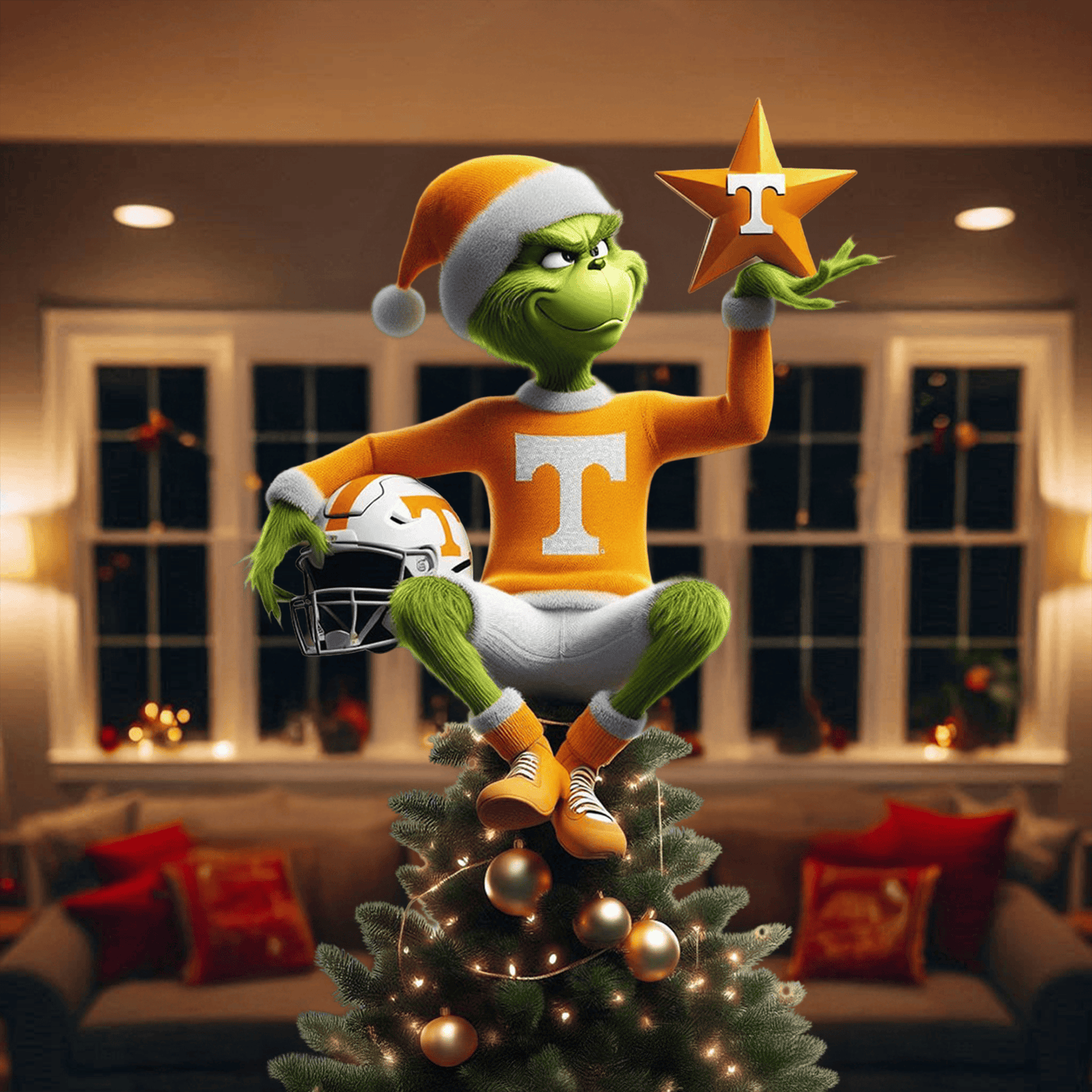 COMBO TNV CHRISTMAS TREE TOPPER WITH LED ORNAMENT LNTH