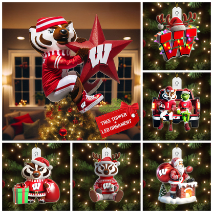 COMBO WBG CHRISTMAS TREE TOPPER WITH LED ORNAMENT LNTH