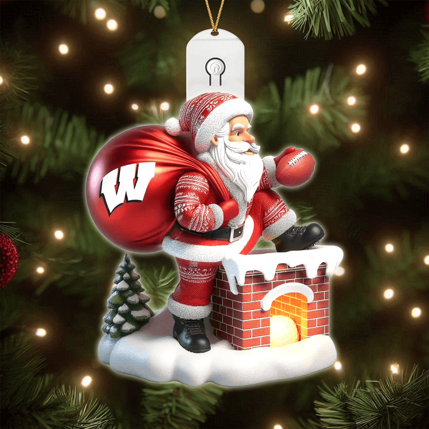 COMBO WBG CHRISTMAS TREE TOPPER WITH LED ORNAMENT LNTH