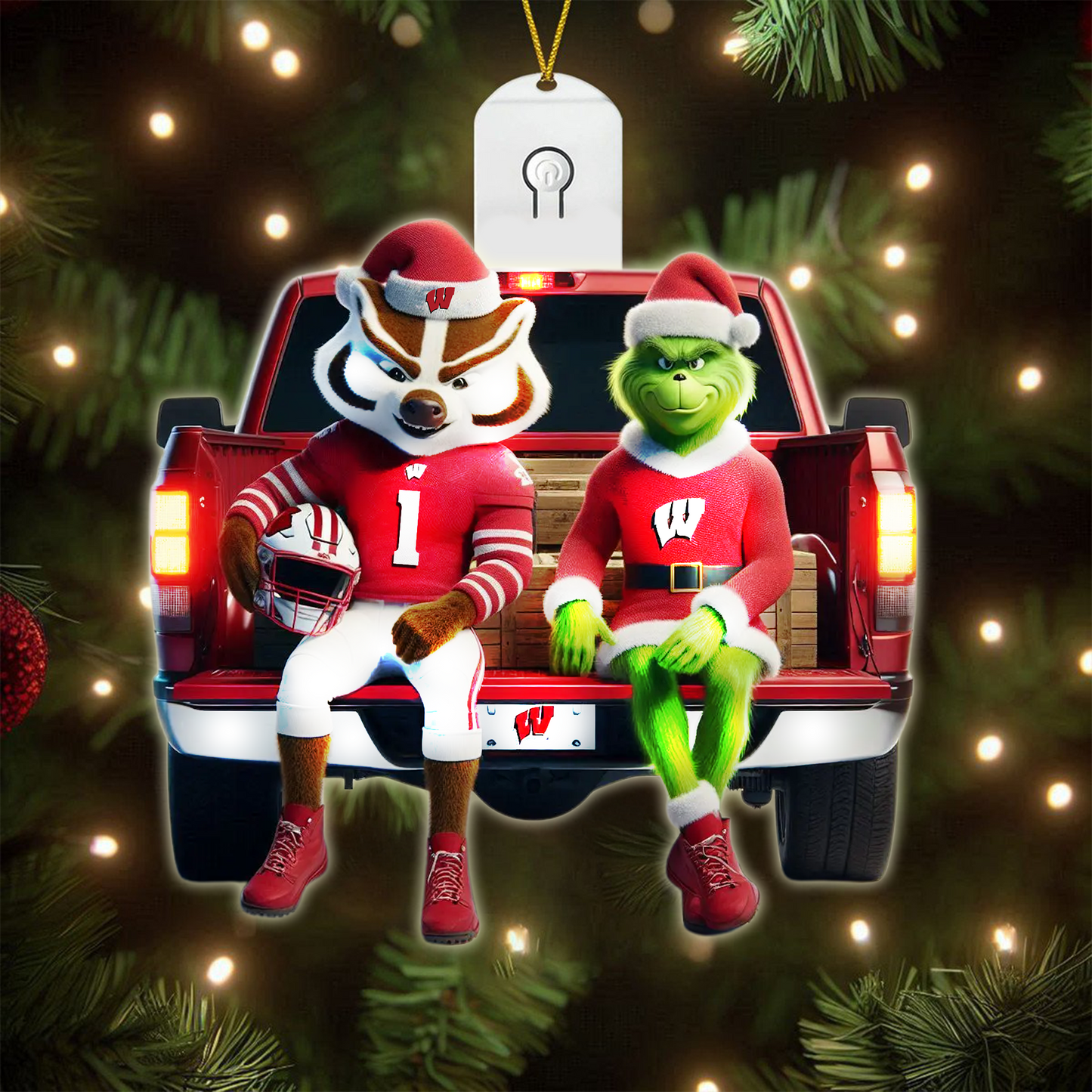 COMBO WBG CHRISTMAS TREE TOPPER WITH LED ORNAMENT LNTH