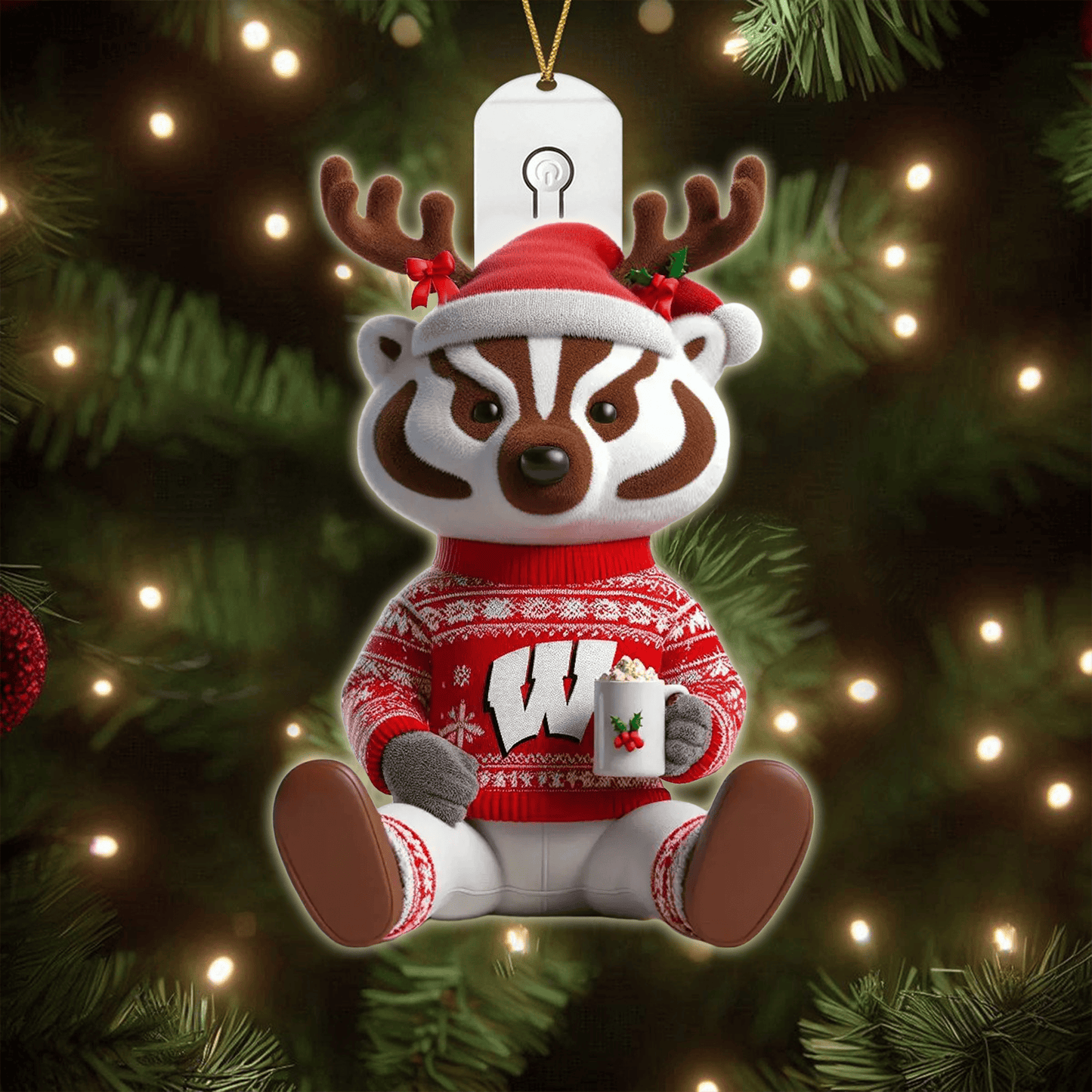 COMBO WBG CHRISTMAS TREE TOPPER WITH LED ORNAMENT LNTH