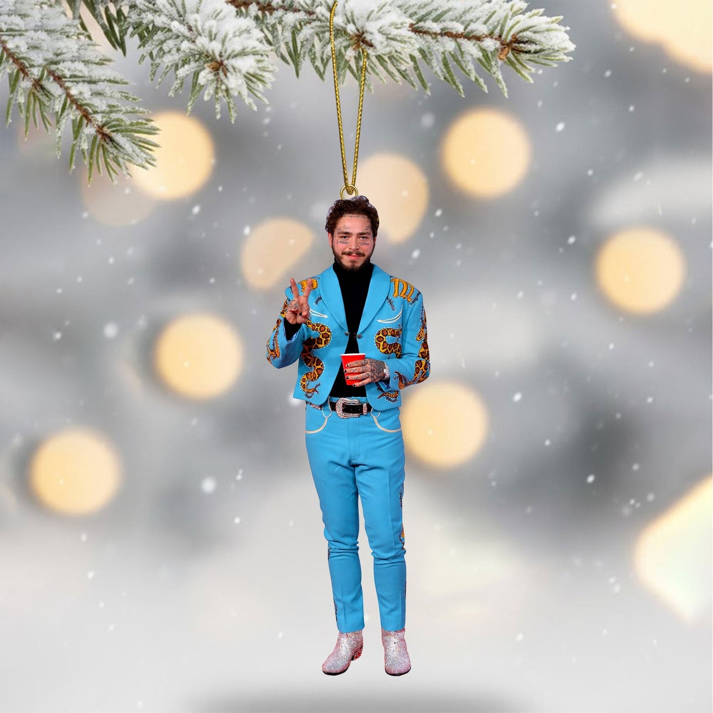 COMBO PTML CHRISTMAS SNOWBALL LED LIGHT WITH ORNAMENT TNSM