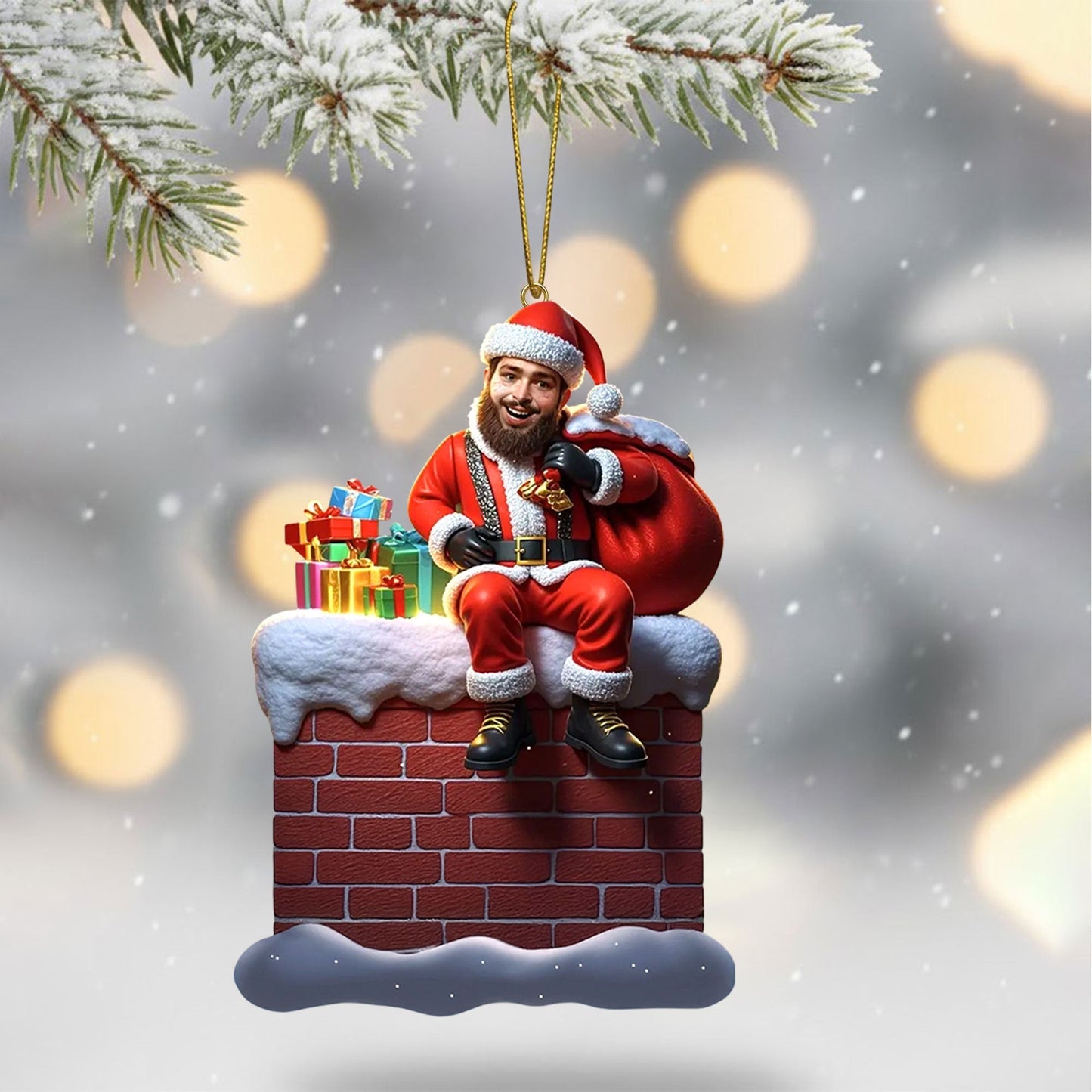 COMBO PTML CHRISTMAS SNOWBALL LED LIGHT WITH ORNAMENT TNSM