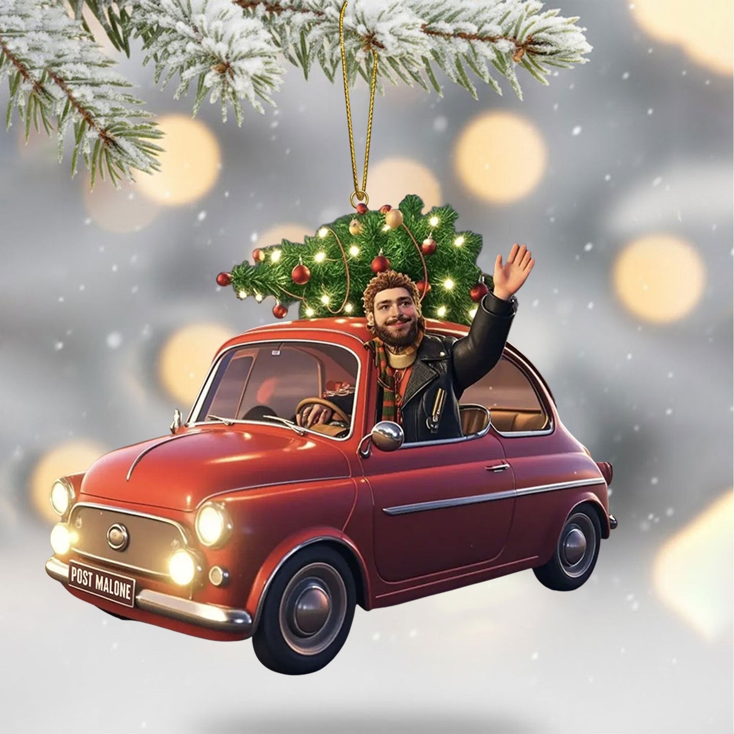 COMBO PTML CHRISTMAS SNOWBALL LED LIGHT WITH ORNAMENT TNSM