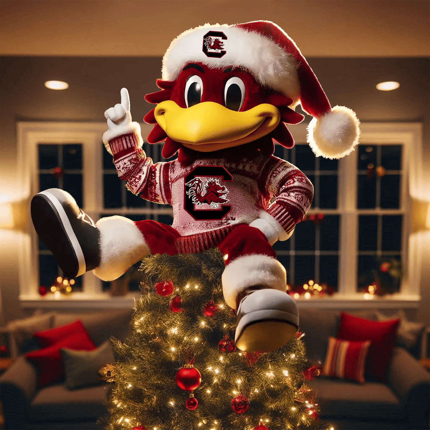 COMBO SCG CHRISTMAS TREE TOPPER WITH LED ORNAMENT LNTH