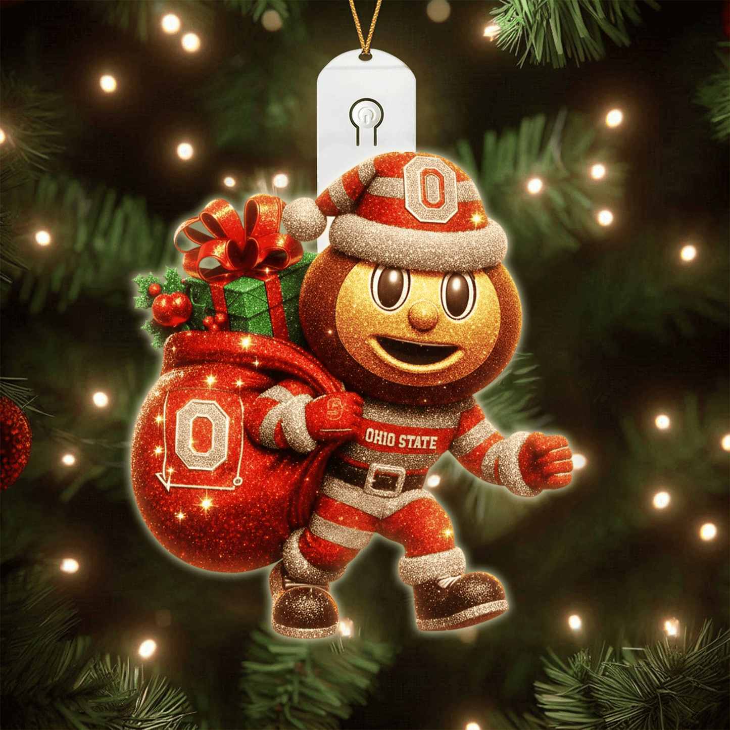 COMBO OSB CHRISTMAS TREE TOPPER WITH LED ORNAMENT LNTH