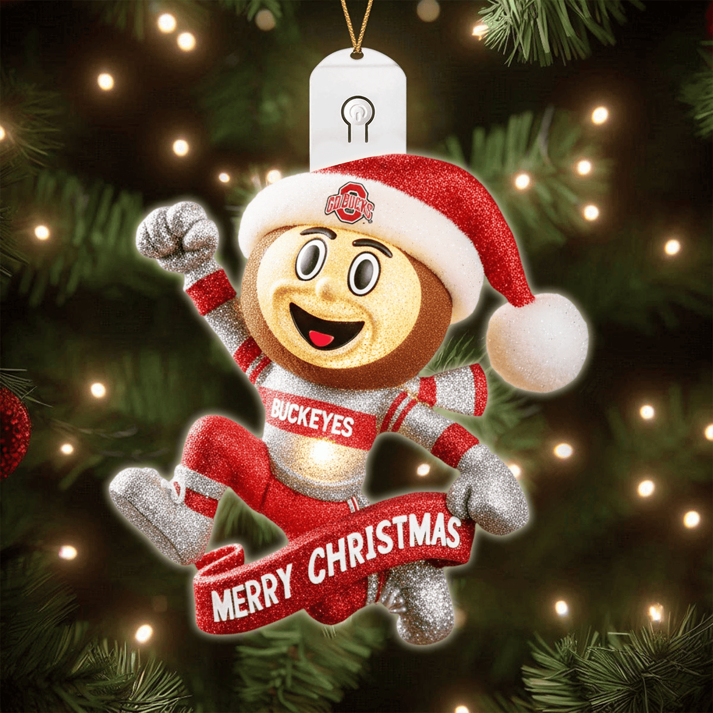 COMBO OSB CHRISTMAS TREE TOPPER WITH LED ORNAMENT LNTH