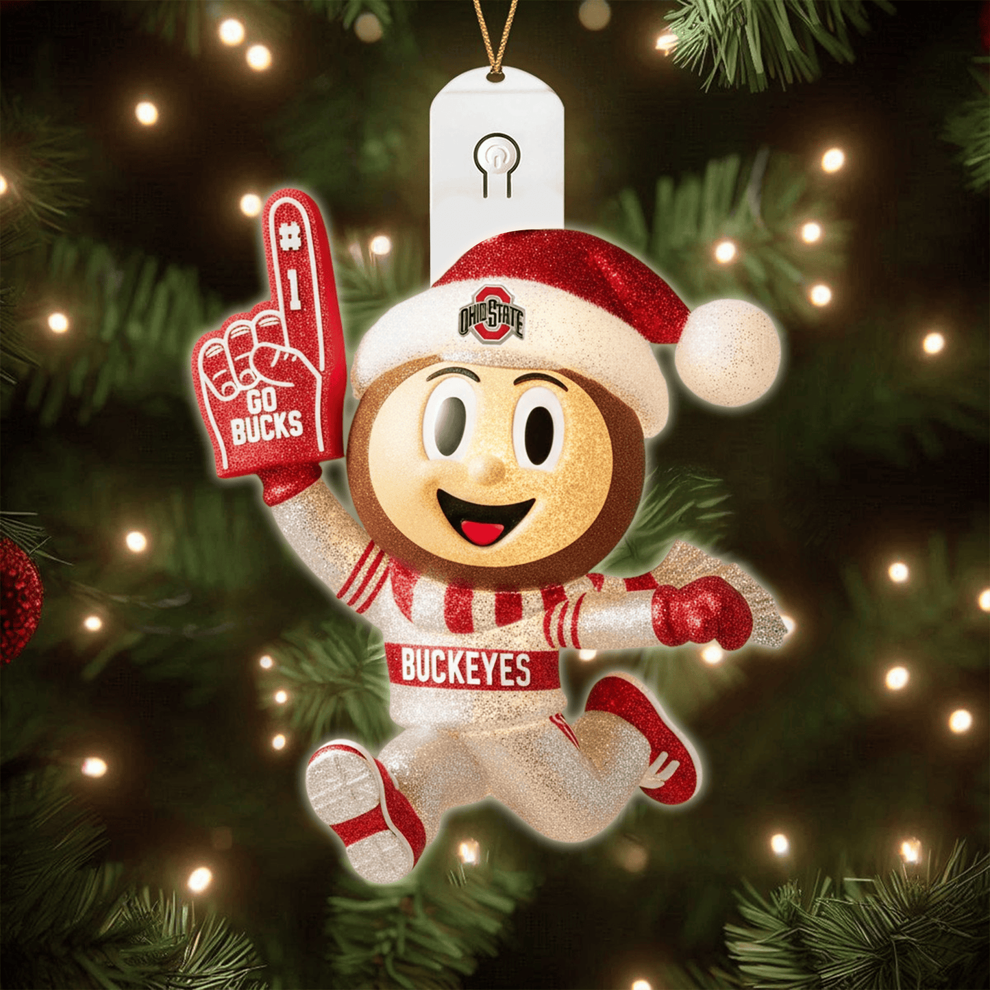 COMBO OSB CHRISTMAS TREE TOPPER WITH LED ORNAMENT LNTH