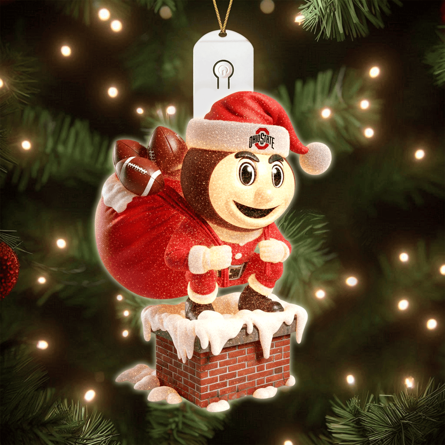 COMBO OSB CHRISTMAS TREE TOPPER WITH LED ORNAMENT LNTH