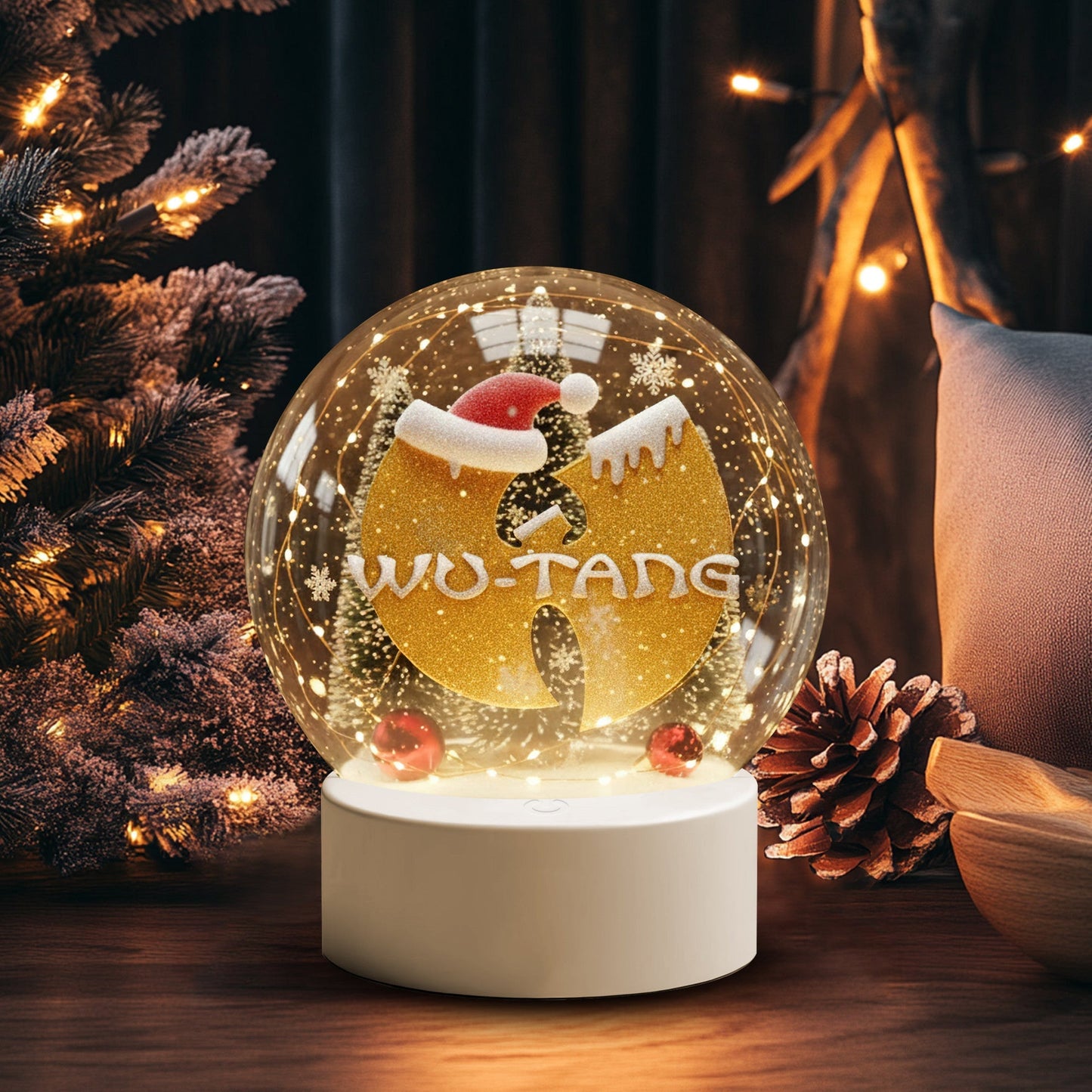 COMBO WTC CHRISTMAS SNOWBALL LED LIGHT WITH ORNAMENT TNSM