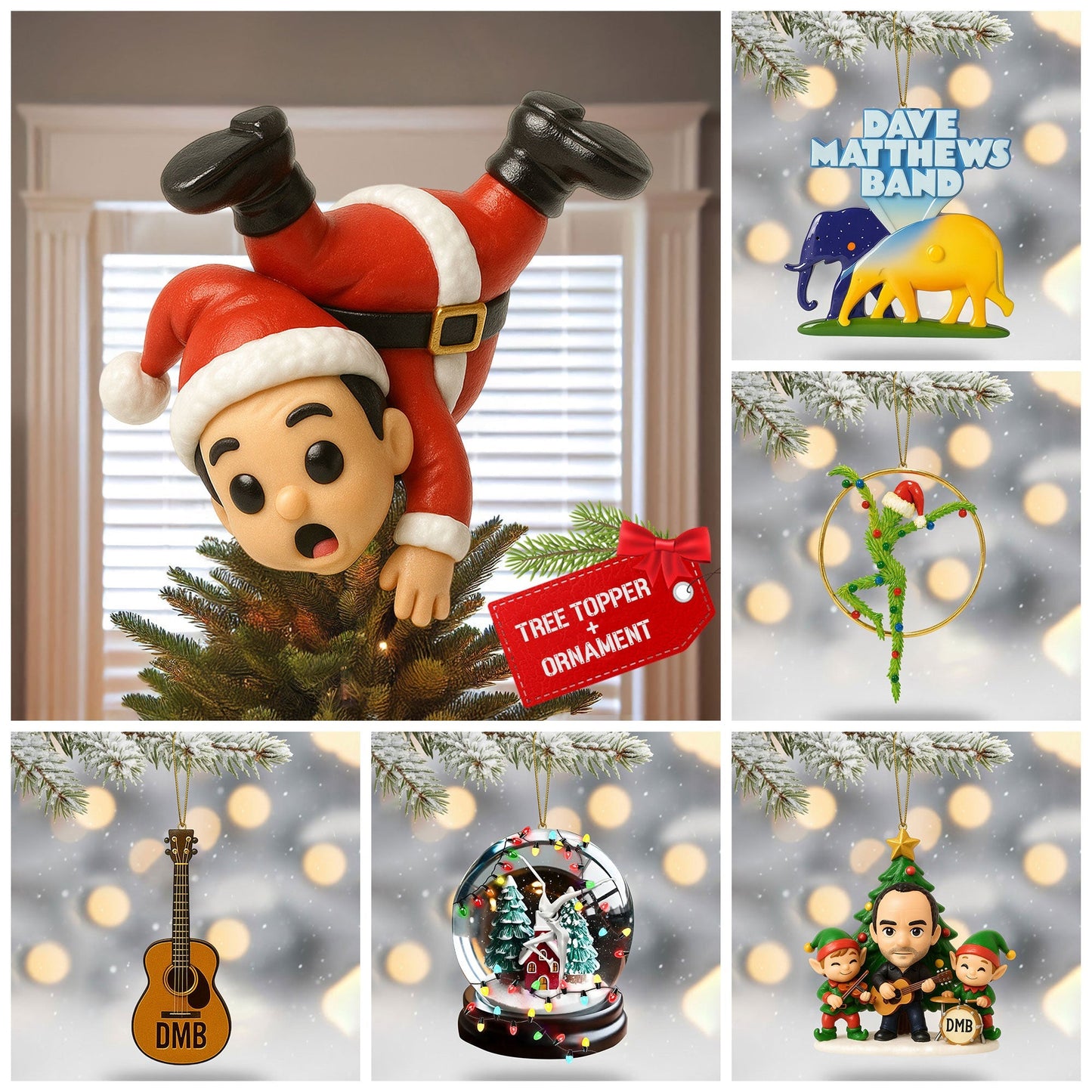 COMBO DMB CHRISTMAS TREE TOPPER WITH ORNAMENT DAT