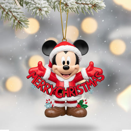 COMBO MICK CHRISTMAS SNOWBALL LED LIGHT WITH ORNAMENT TNSM