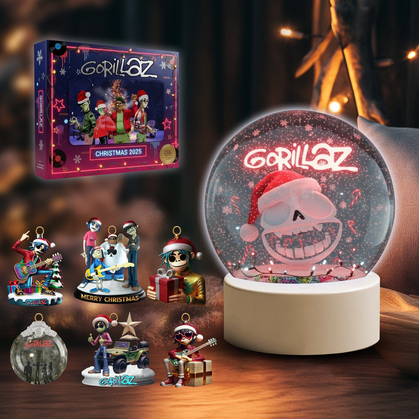 COMBO GRL CHRISTMAS SNOWBALL LED LIGHT WITH ORNAMENT TNSM