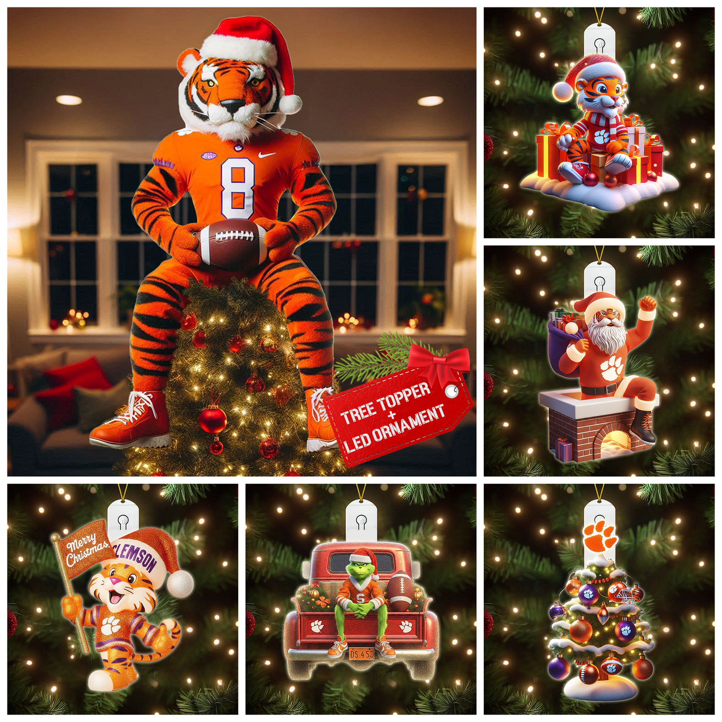 COMBO CTFB CHRISTMAS TREE TOPPER WITH LED ORNAMENT LNTH