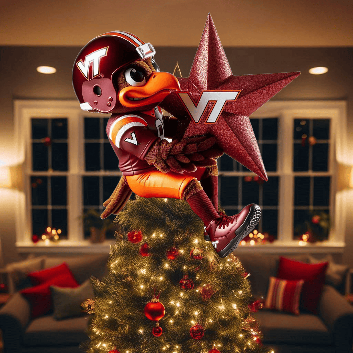 COMBO VTH CHRISTMAS TREE TOPPER WITH LED ORNAMENT LNTH