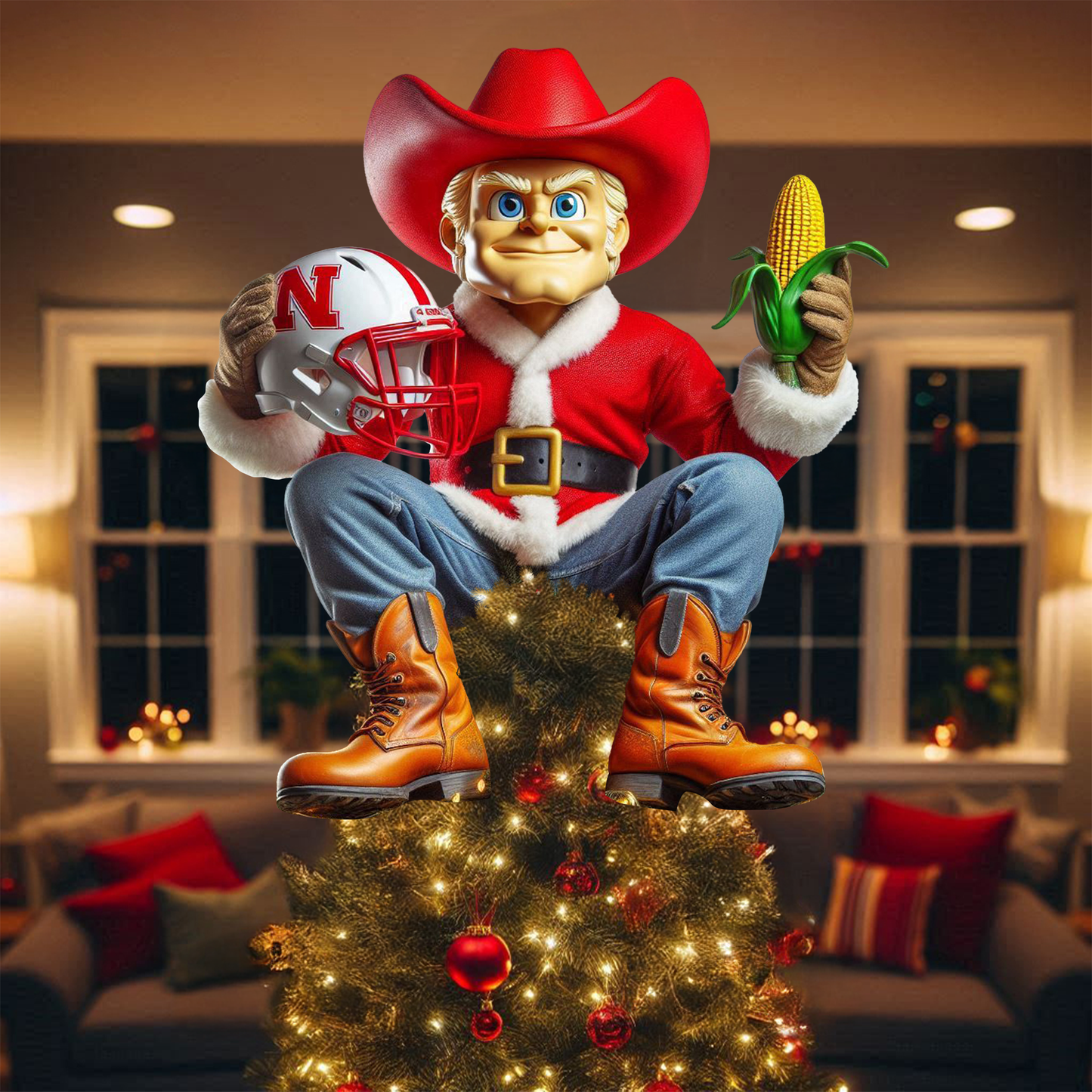 COMBO NCH CHRISTMAS TREE TOPPER WITH LED ORNAMENT LNTH