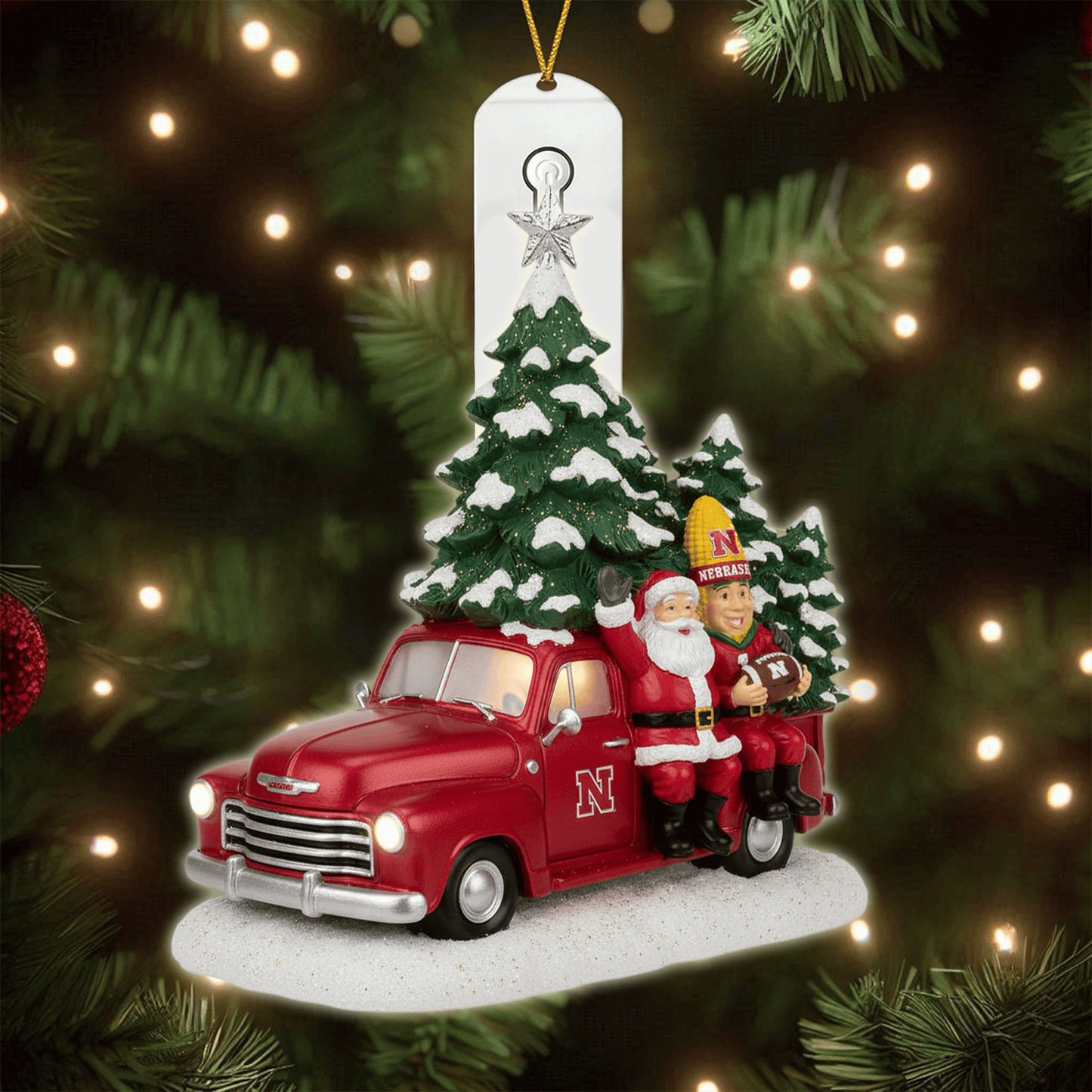 COMBO NCH CHRISTMAS TREE TOPPER WITH LED ORNAMENT LNTH