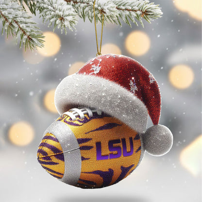 COMBO LSU CHRISTMAS TREE TOPPER WITH ORNAMENT DAT
