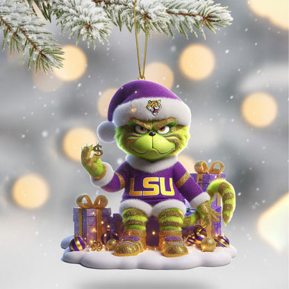 COMBO LSU CHRISTMAS TREE TOPPER WITH ORNAMENT DAT