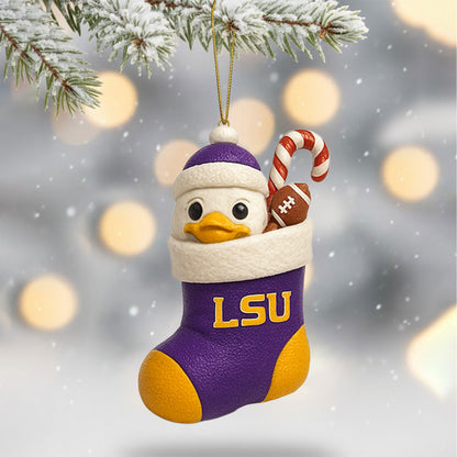 COMBO LSU CHRISTMAS TREE TOPPER WITH ORNAMENT DAT
