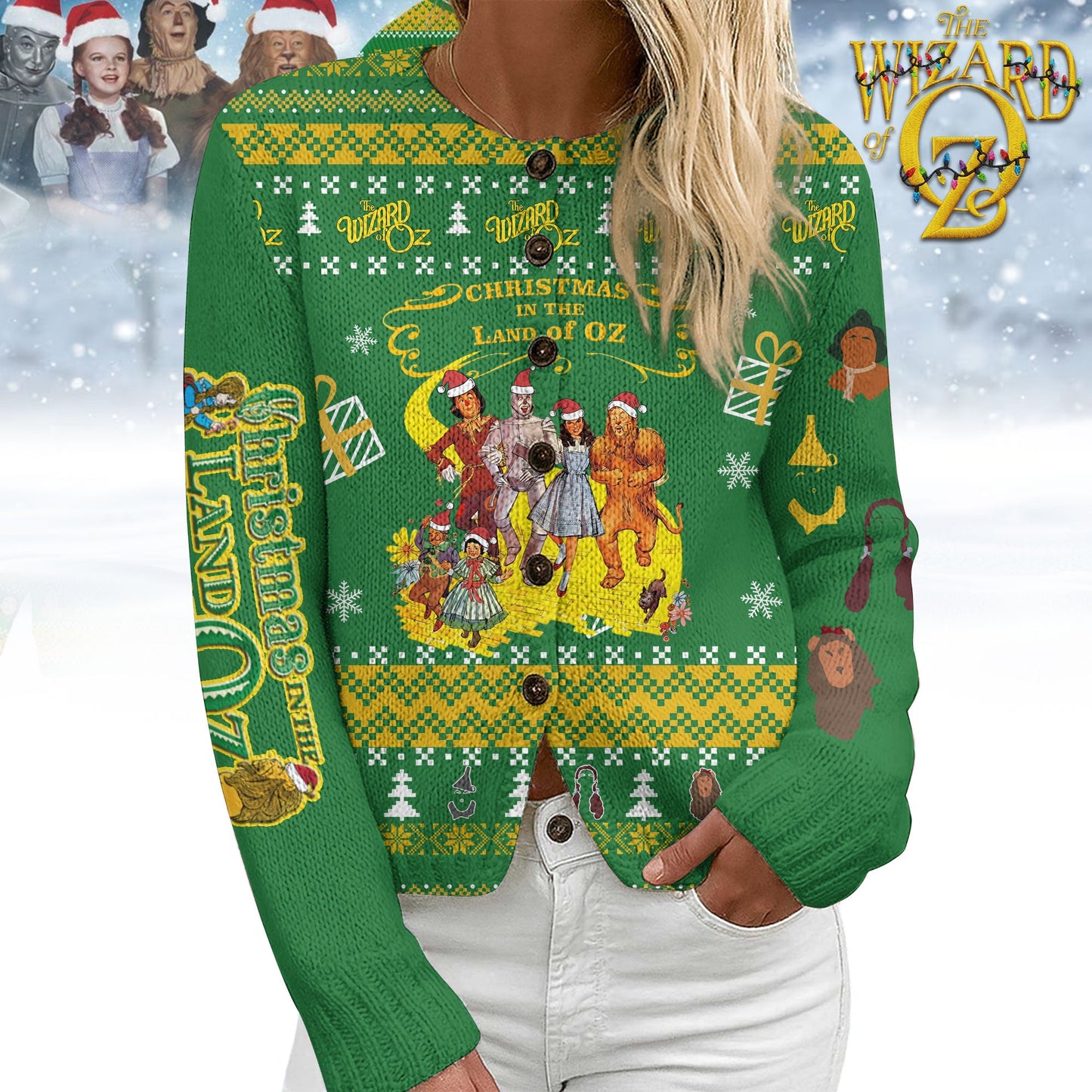 TWOZ CARDIGAN SWEATSHIRT WITH BUTTON TNSM