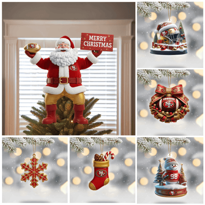 COMBO SF49 CHRISTMAS TREE TOPPER WITH ORNAMENT DAT