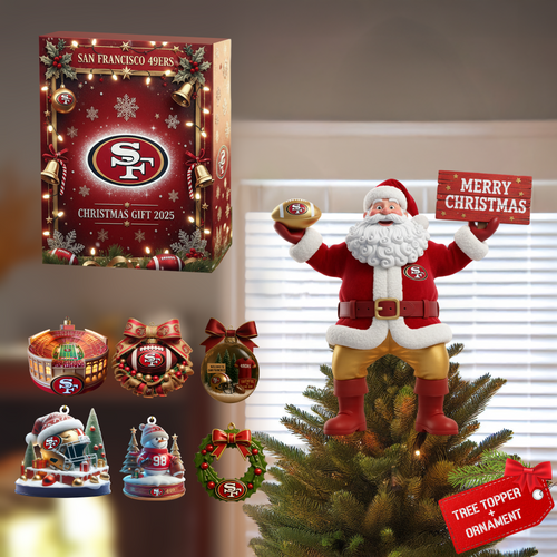 COMBO SF49 CHRISTMAS TREE TOPPER WITH ORNAMENT DAT