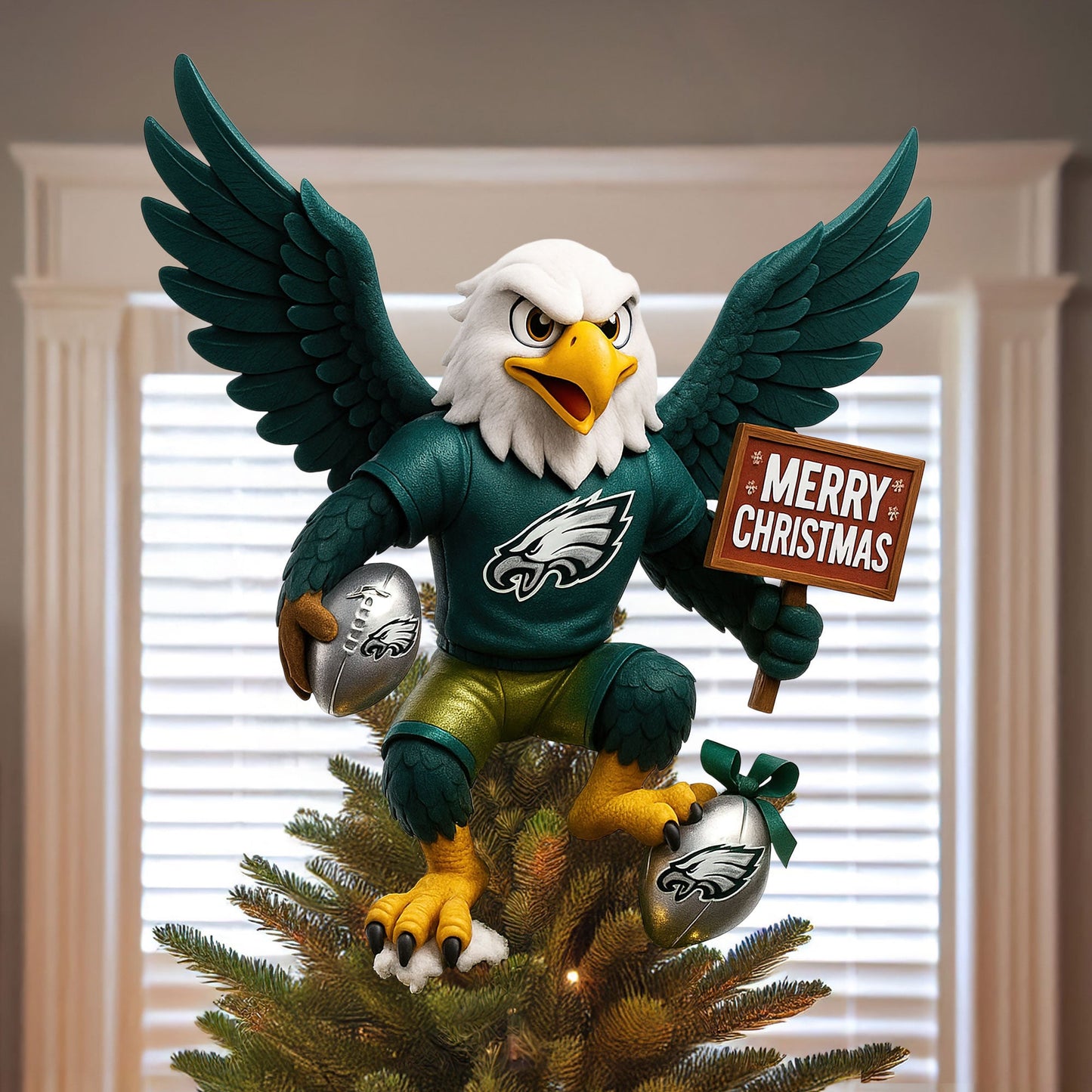 COMBO PLDE CHRISTMAS TREE TOPPER WITH ORNAMENT DAT