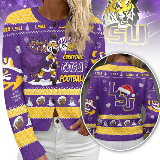 LSU CARDIGAN SWEATSHIRT WITH BUTTON HTTT