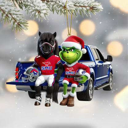 COMBO SMU CHRISTMAS TREE TOPPER WITH ORNAMENT DAT