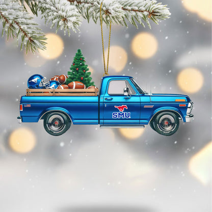 COMBO SMU CHRISTMAS TREE TOPPER WITH ORNAMENT DAT