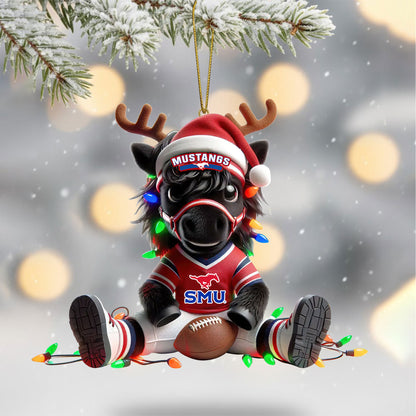 COMBO SMU CHRISTMAS TREE TOPPER WITH ORNAMENT DAT