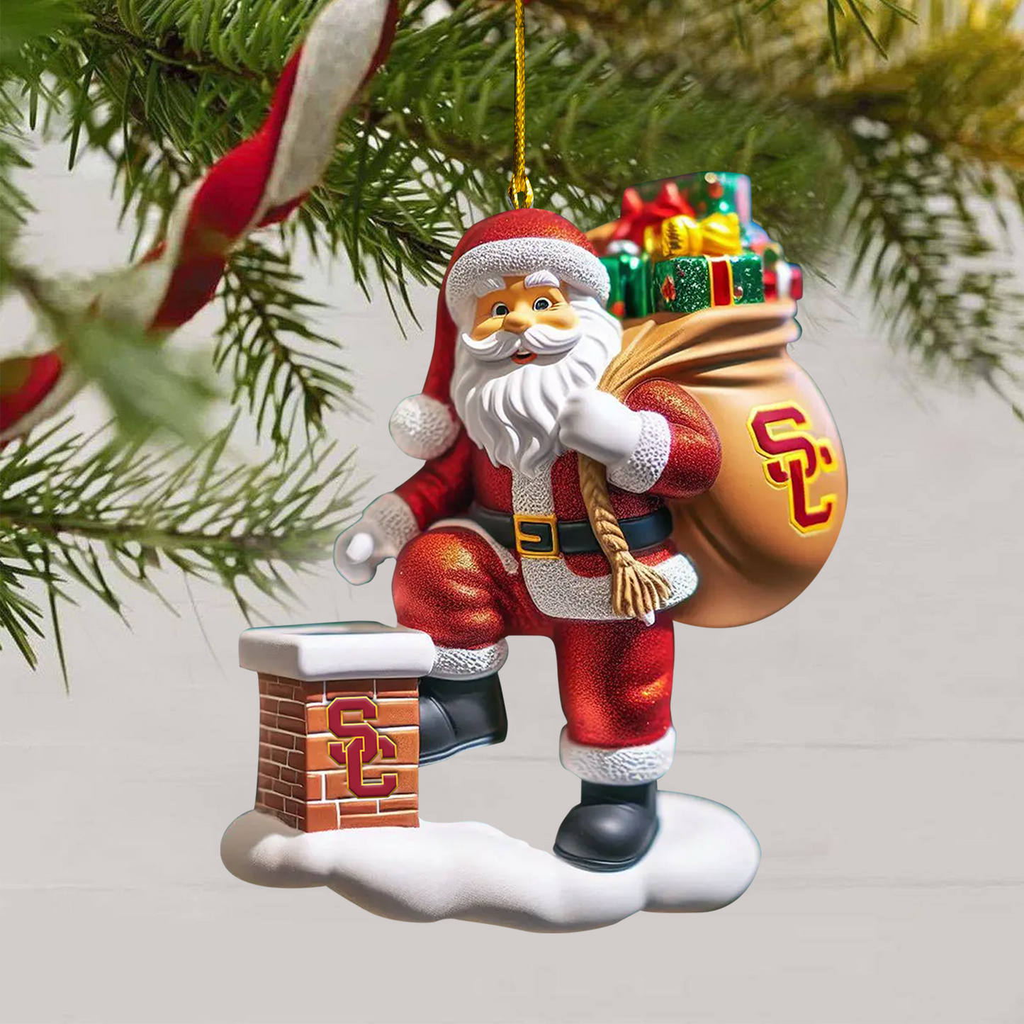 COMBO USC CHRISTMAS TREE TOPPER WITH ORNAMENT DAT