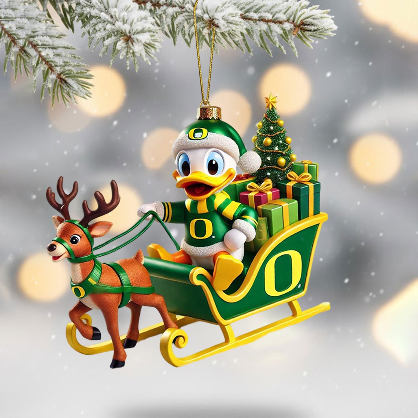 COMBO ORD CHRISTMAS TREE TOPPER WITH ORNAMENT DAT