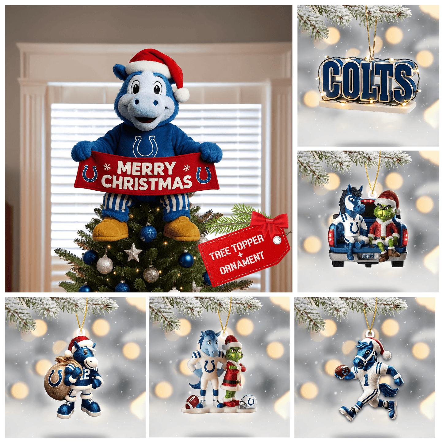 COMBO IDC CHRISTMAS TREE TOPPER WITH ORNAMENT DAT