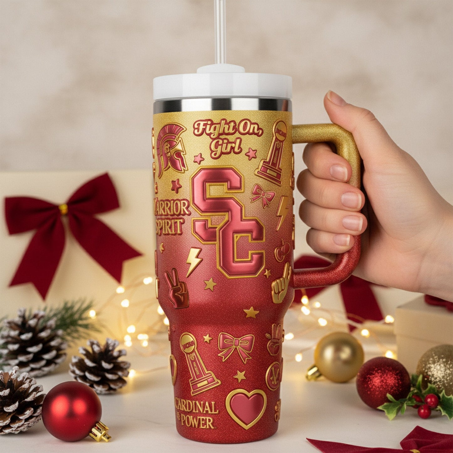 USC 40oz Tumbler With Handle LNTH
