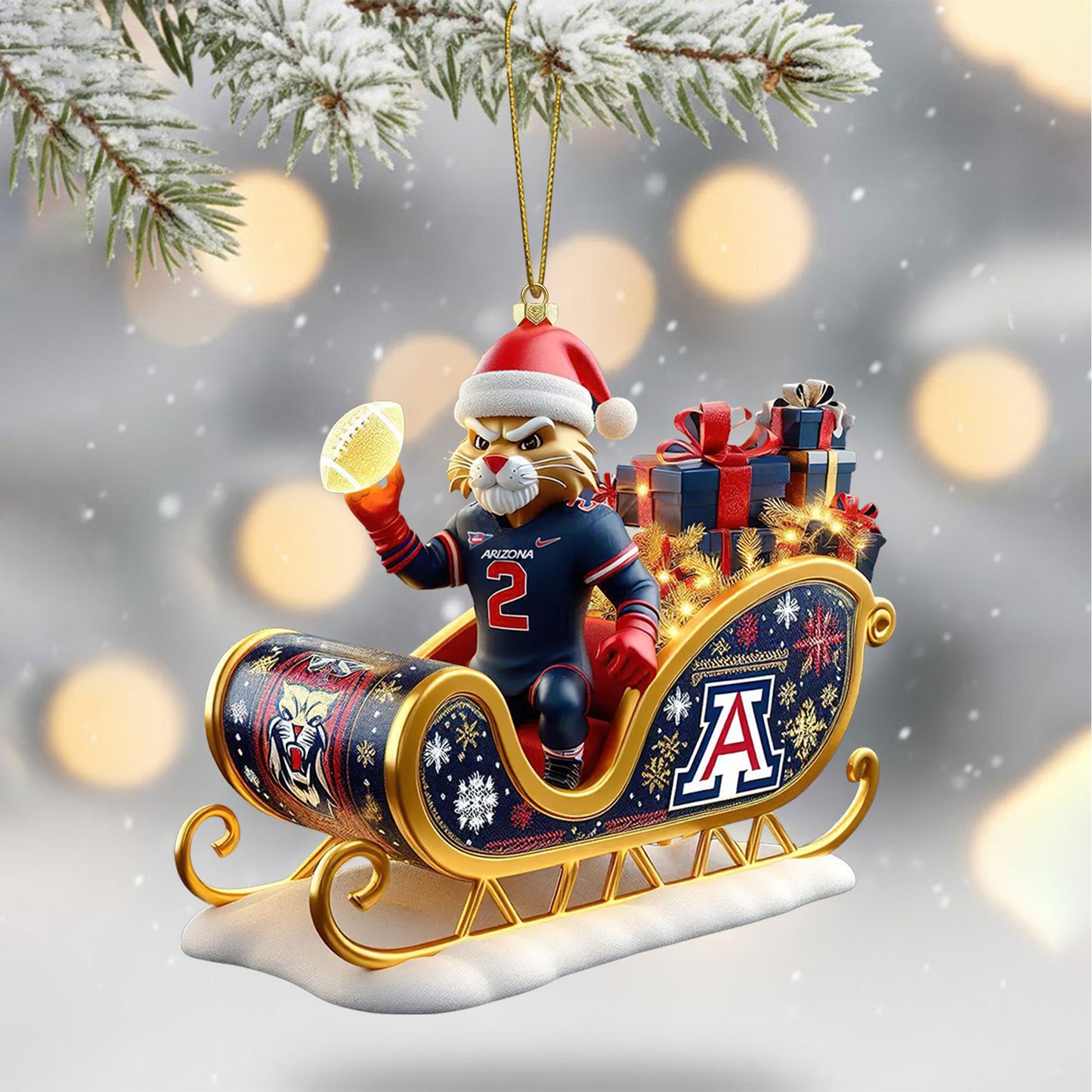 COMBO AWC CHRISTMAS TREE TOPPER WITH ORNAMENT DAT