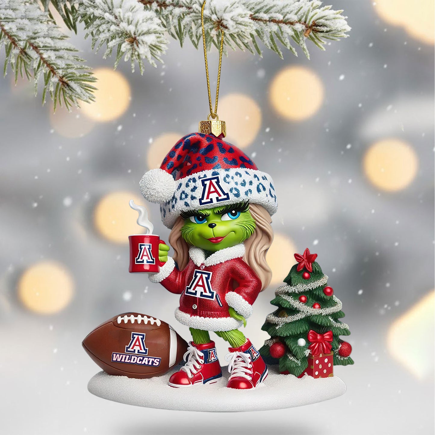 COMBO AWC CHRISTMAS TREE TOPPER WITH ORNAMENT DAT