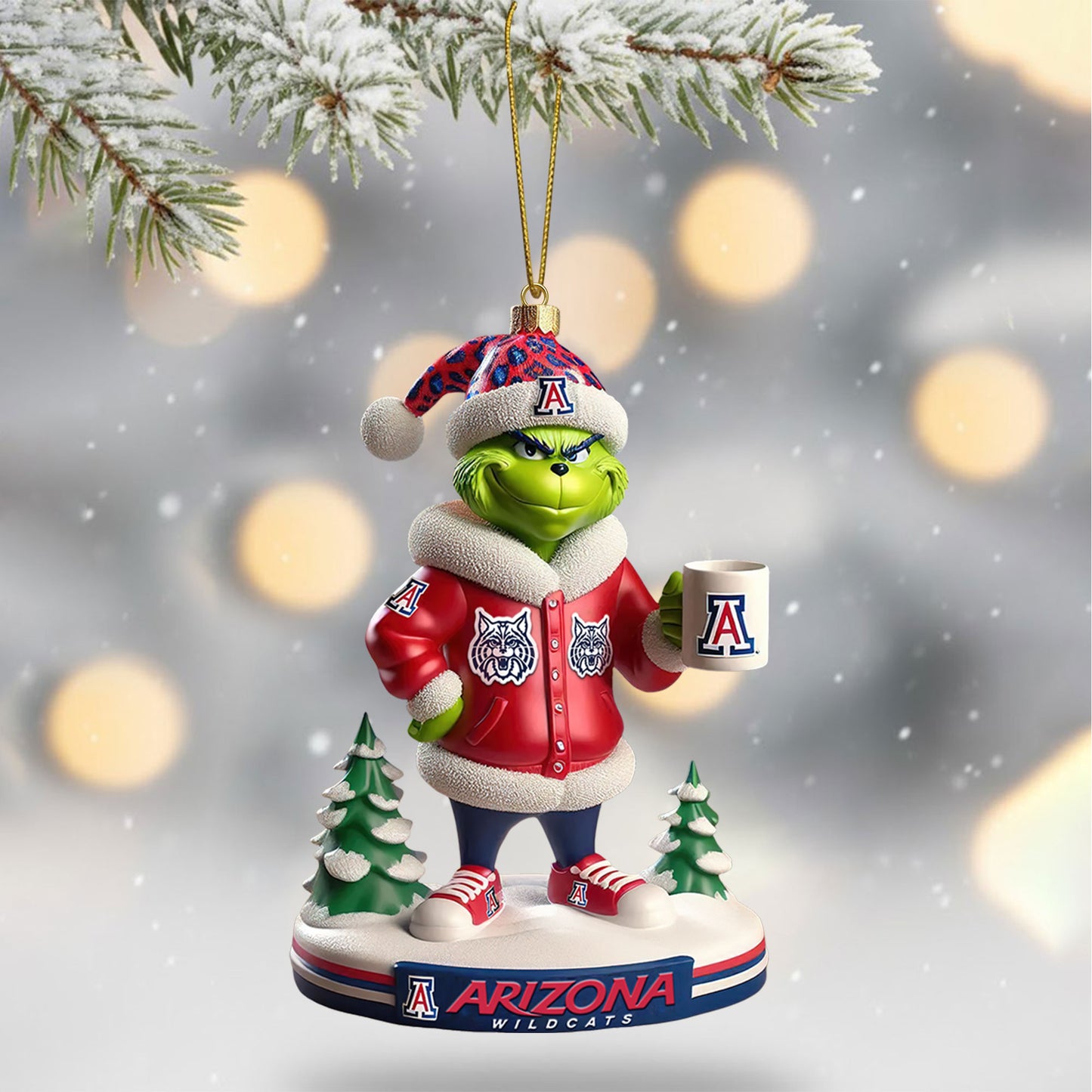 COMBO AWC CHRISTMAS TREE TOPPER WITH ORNAMENT DAT