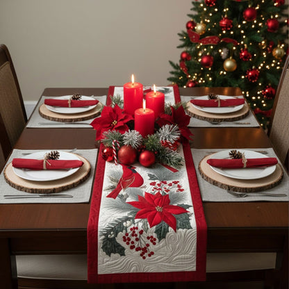 Red Cardinal Quilted Christmas Table Runner TNSM
