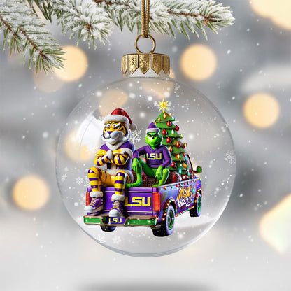 LSU Christmas Ornament DAT