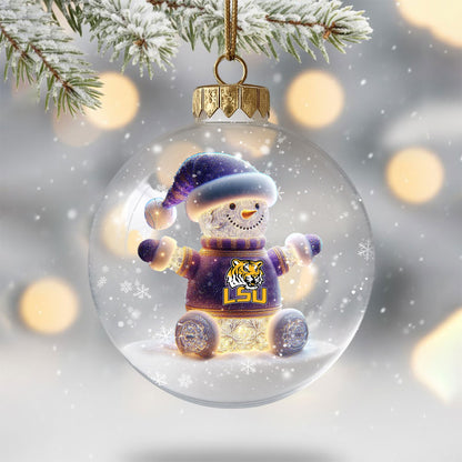 LSU Christmas Ornament DAT