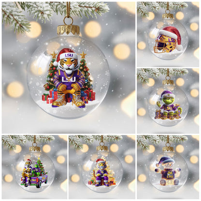LSU Christmas Ornament DAT