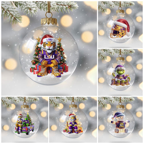 LSU Christmas Ornament DAT