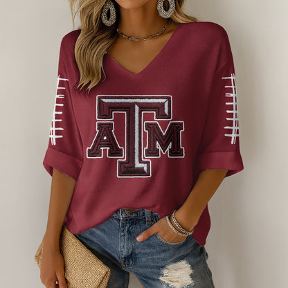 TAMA V-neck Long Sleeve Shirt DAT